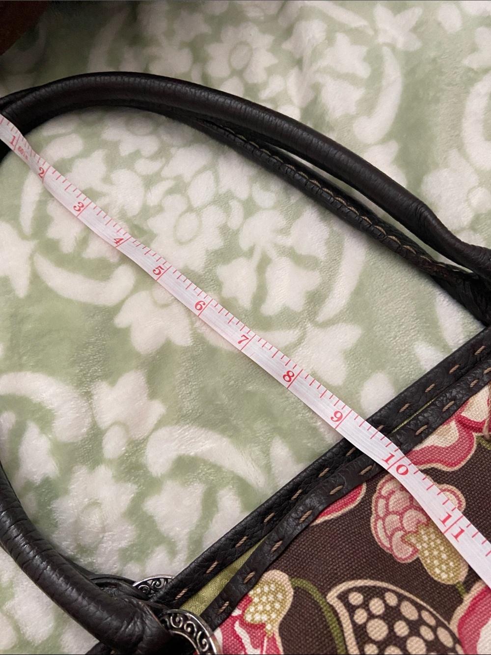 Brighton Floral Shoulder Bag with Heart Charm - Black and Pink - Picture 6 of 6